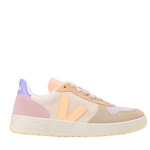 VEJA V-10 Multicolor Peach Leather Low Top Sneakers NWT in box Size 6